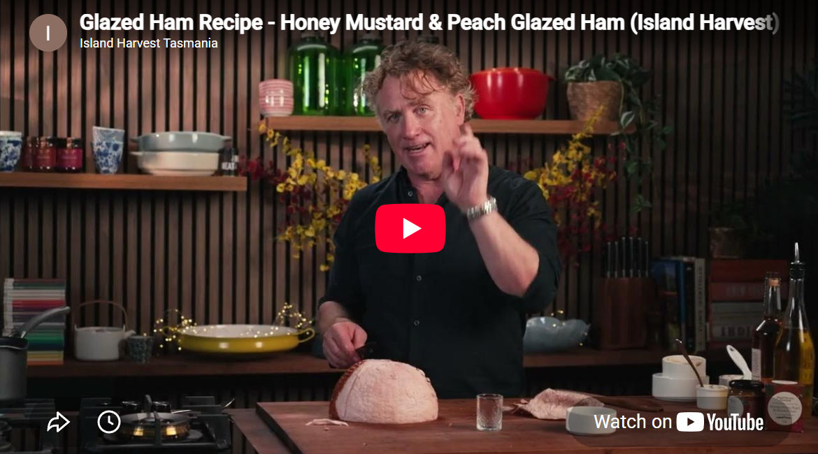 Honey Mustard & Peach Glazed Christmas Ham Recipe