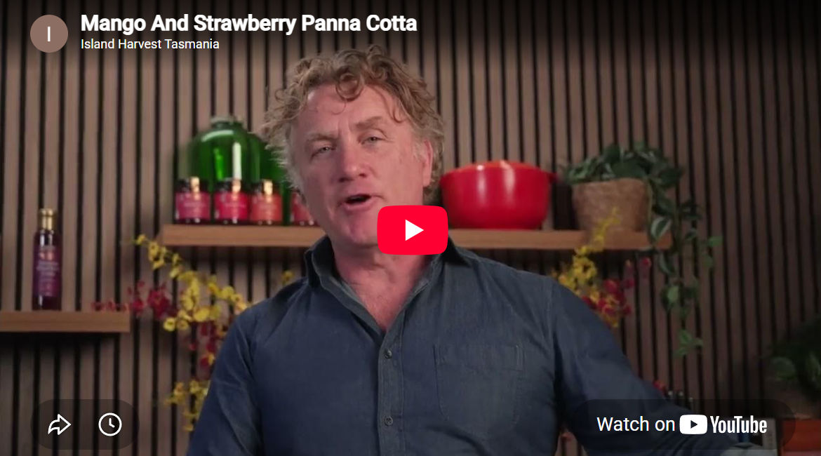 Mango And Strawberry Panna Cotta